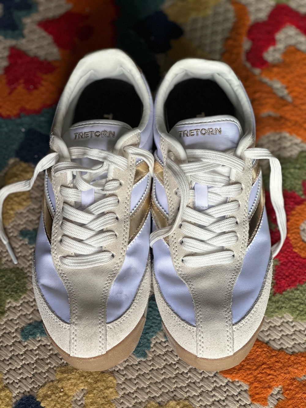 Tretorn - Kristine Elite Gold and White Sneakers size 7